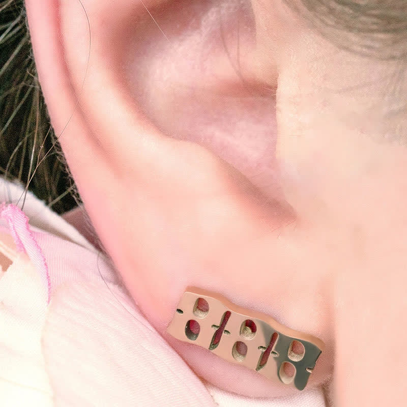 Engelszahl Minimalistische Ohrringe