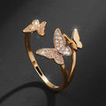 Claribel 18K Gold Plattierter Schmetterlingsring