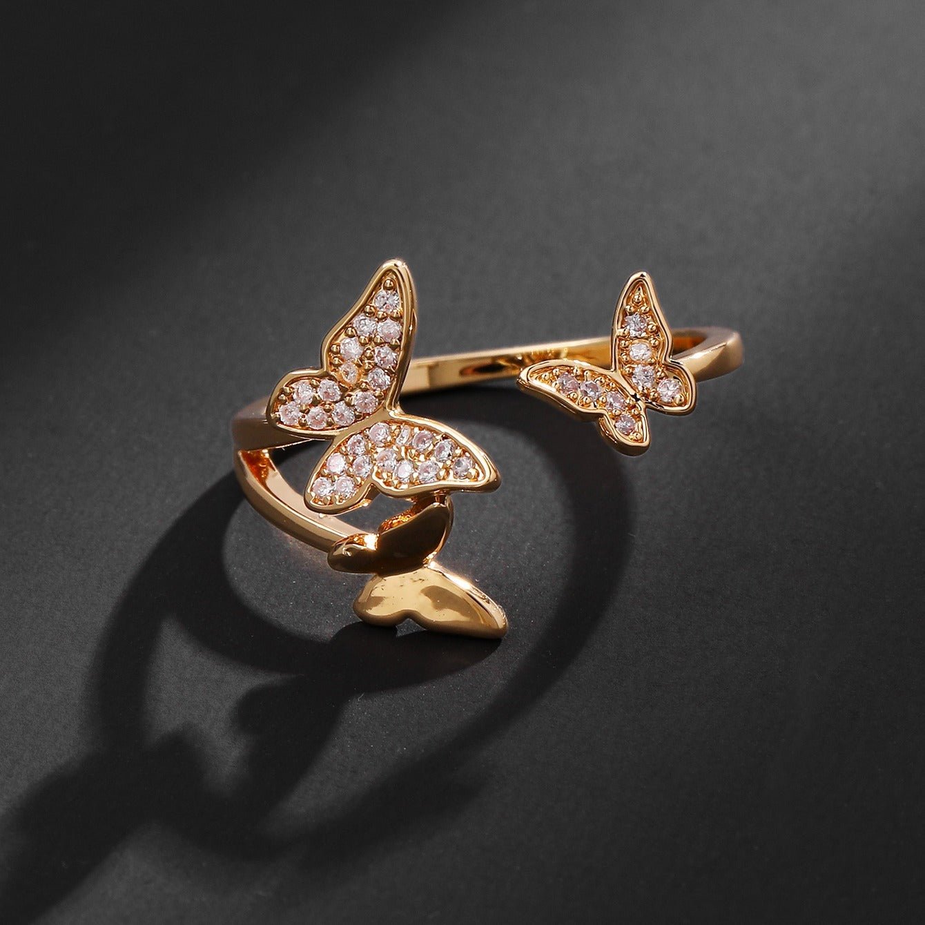 Claribel 18K Gold Plattierter Schmetterlingsring