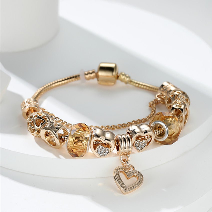 Korallen Y2K Gold Charme Armband