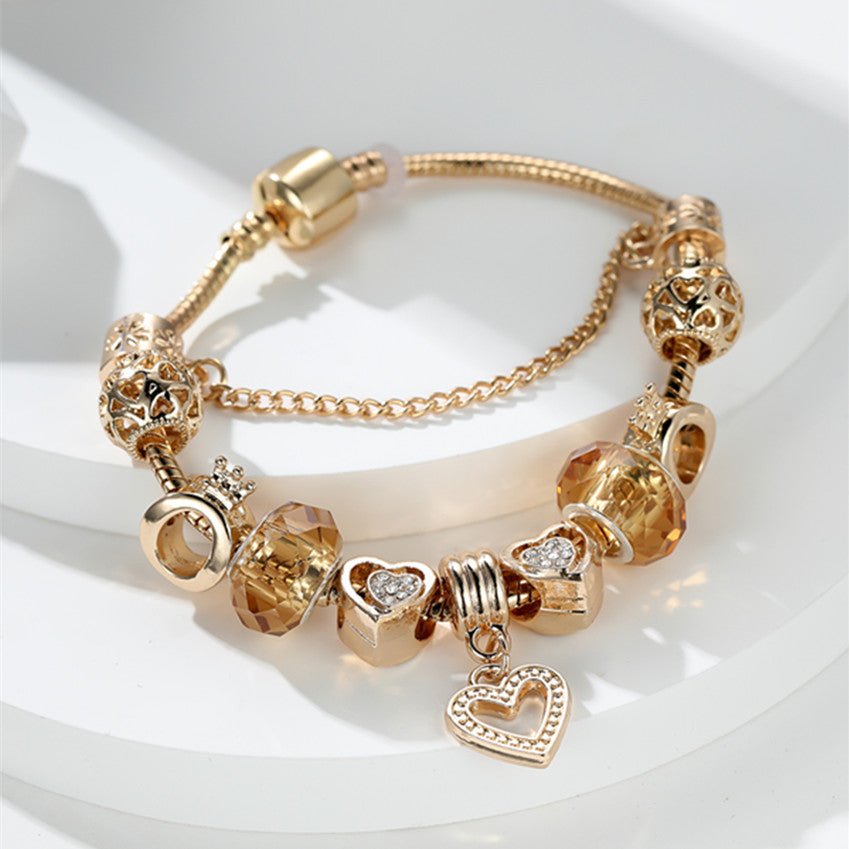 Korallen Y2K Gold Charme Armband