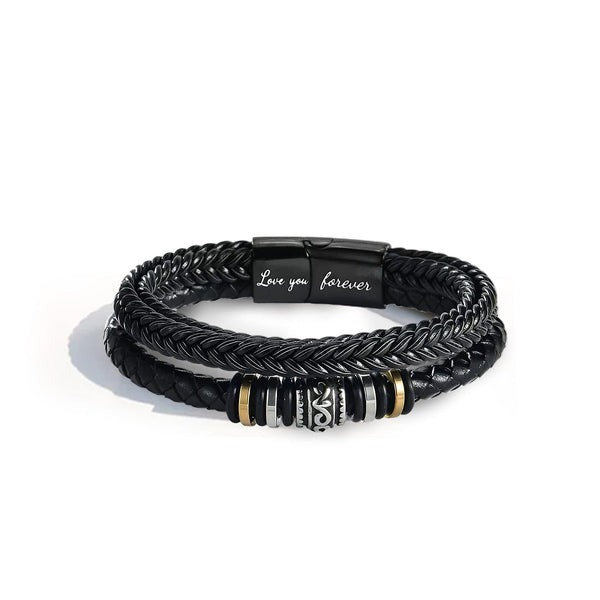 Armband aus geflochtenem Leder "Love You Forever
