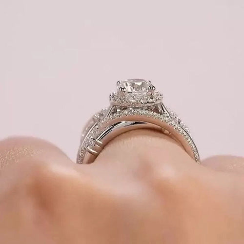 3Reihe Große Zirkonia -Ring