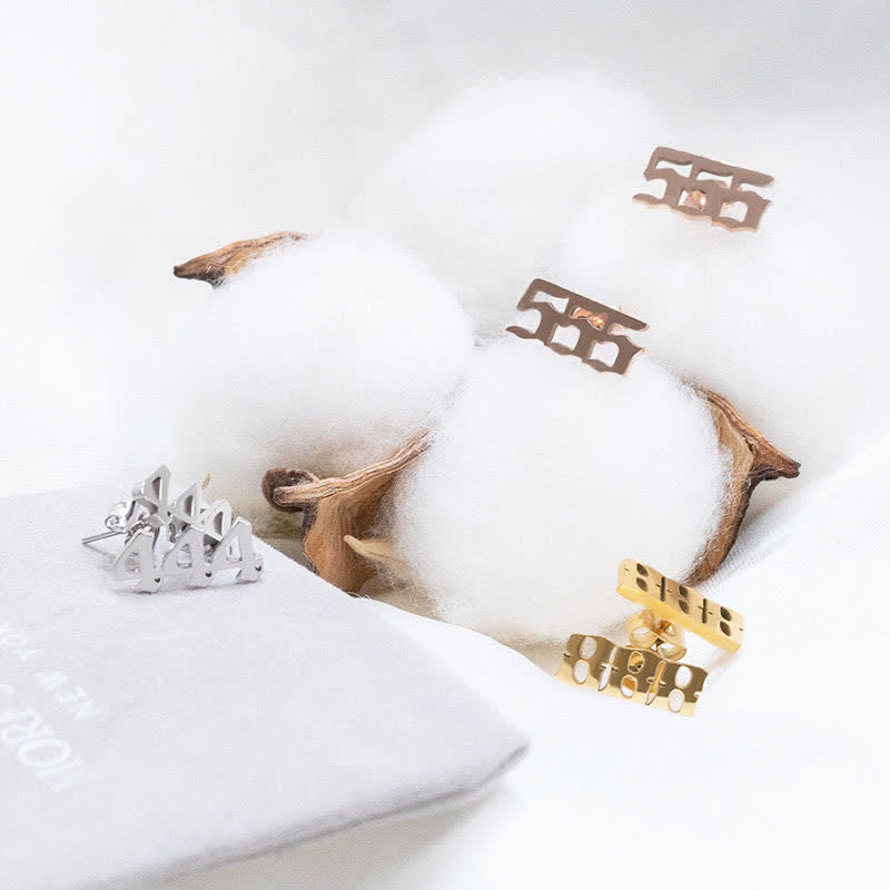 Engelszahl Minimalistische Ohrringe