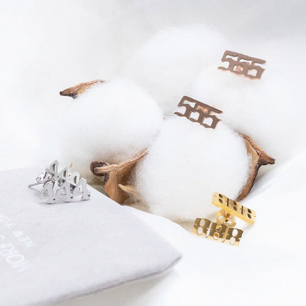 Engelszahl Minimalistische Ohrringe