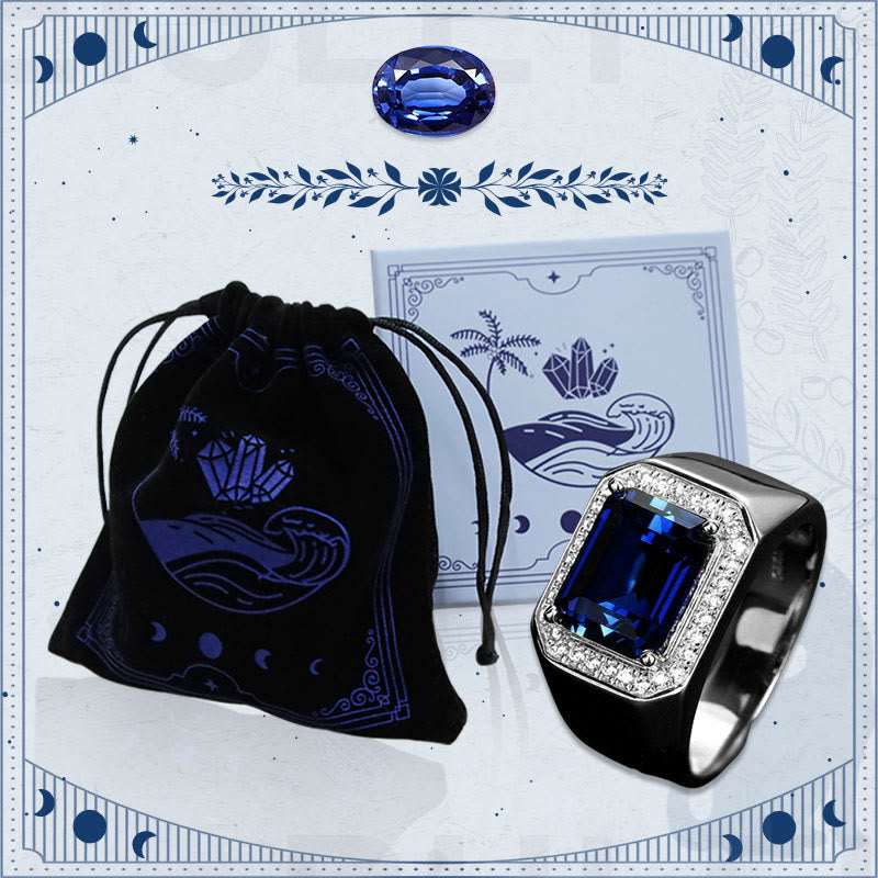 Göttlich In Blauen Männern Saphirring