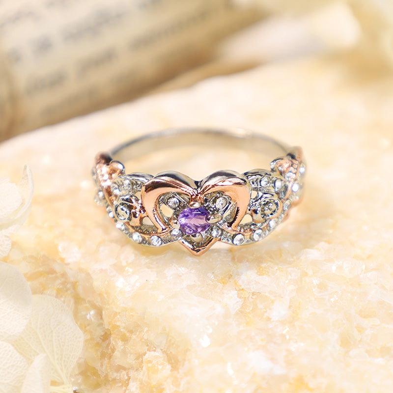 Februar Amethyst Birthstone Ring