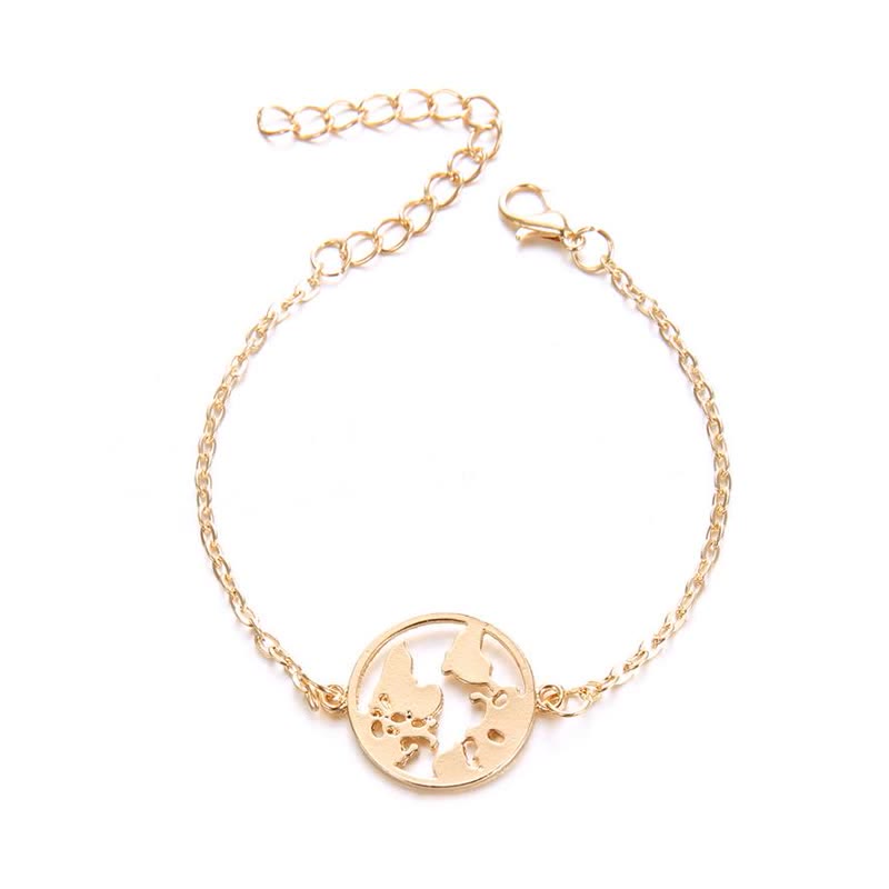 5Pcs Bohemian World Map Turtle Armband Set