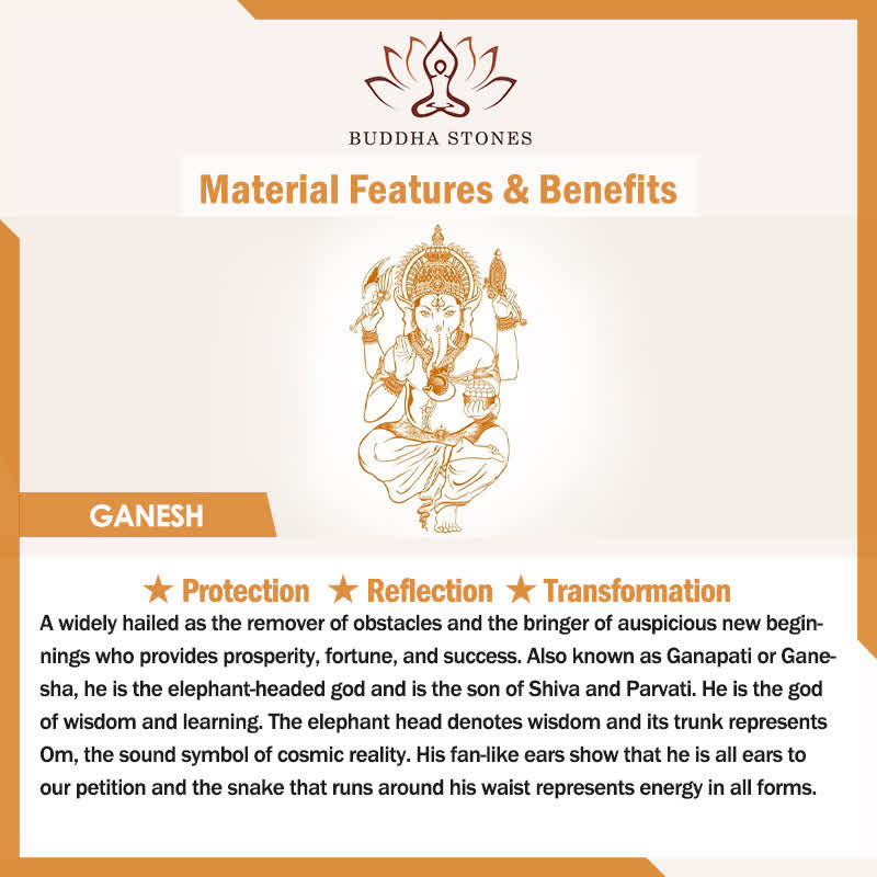 Chavri tibetischer Obsidian Ganesh Ganpati Elefant Reichtum Amulett Halskette