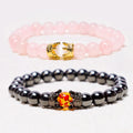 Chavri Naturstein King&Queen Crown Healing Energy Beads Paar Armband