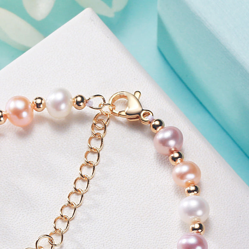 Süßwasserperlen 14K Gold Gefüllt Elefanten Frauen Armband