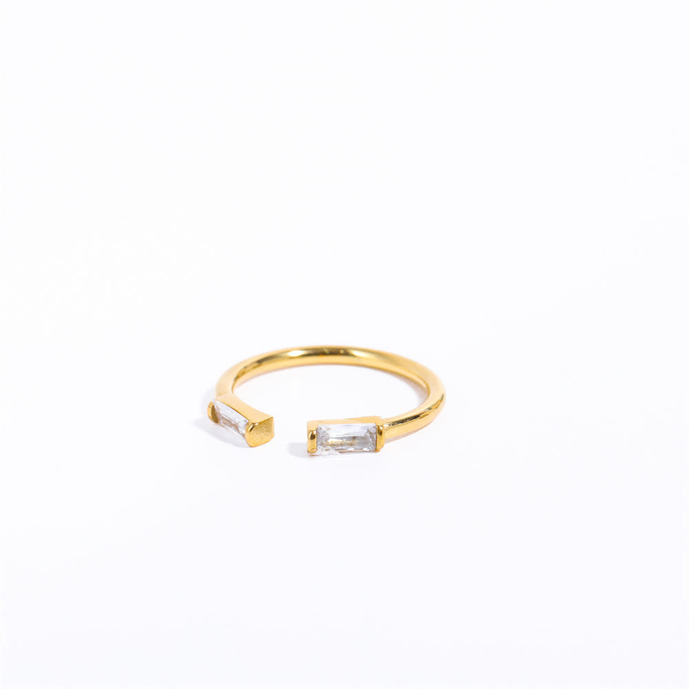 Doppelbaguette Geburtssteinring