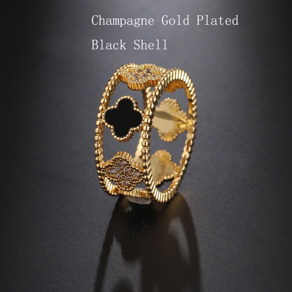 Kreativer Vier Blattklee Lucky Ring