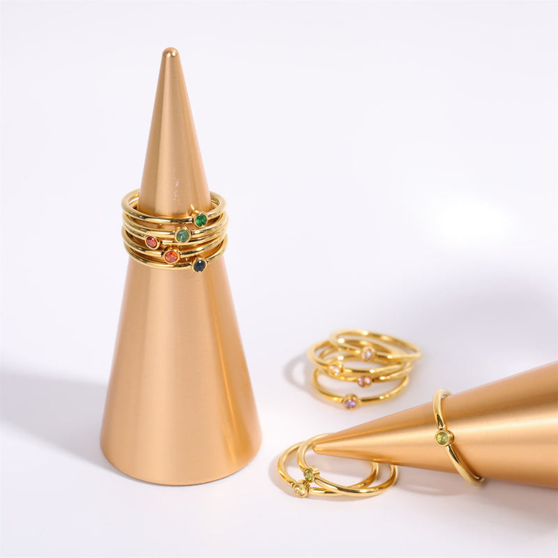 Geburtsstein 12 Monate Geburtsschlanker Ring