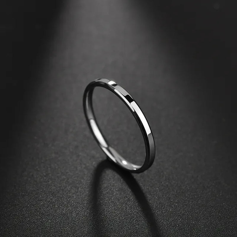 Einfache Edelstahl Paar Schmuck Glatte 1/2/4/6/8Mm Frauen Männer Finger Ringe für Liebhaber Dropshipping Großhandel