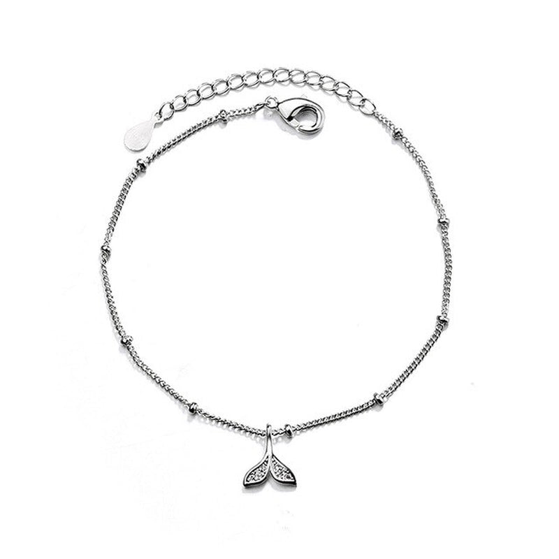 Armband aus Sterlingsilber mit doppeltem Liebesherz und hohlen runden Perlen