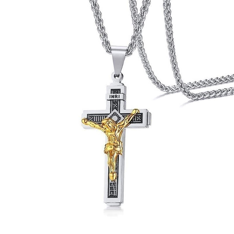Katholische Jesus Christus Kreuzkruzifix Halskette