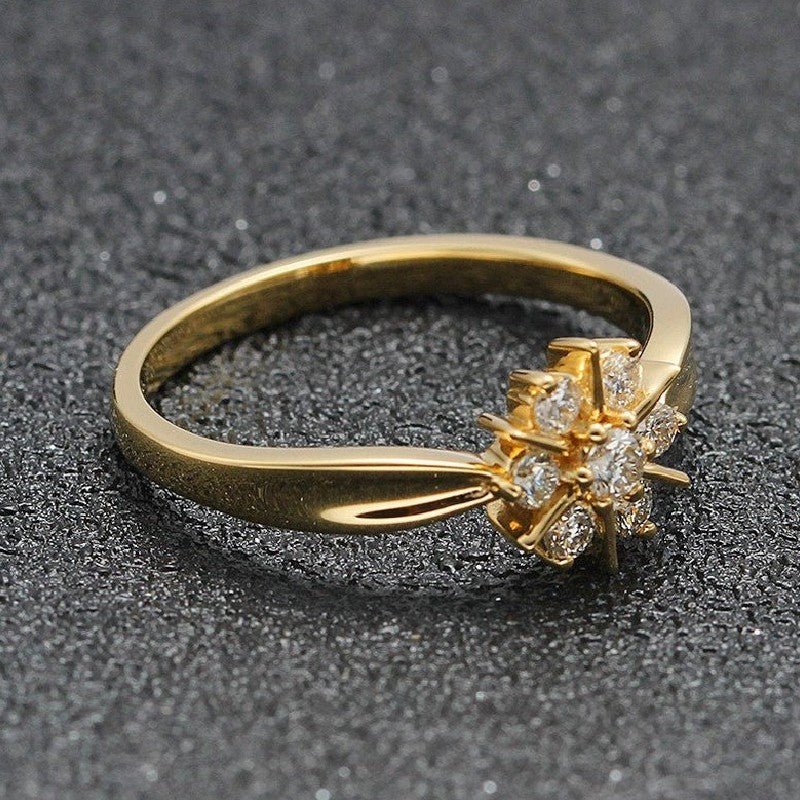 Blende Mich 18K Gold Blumenring