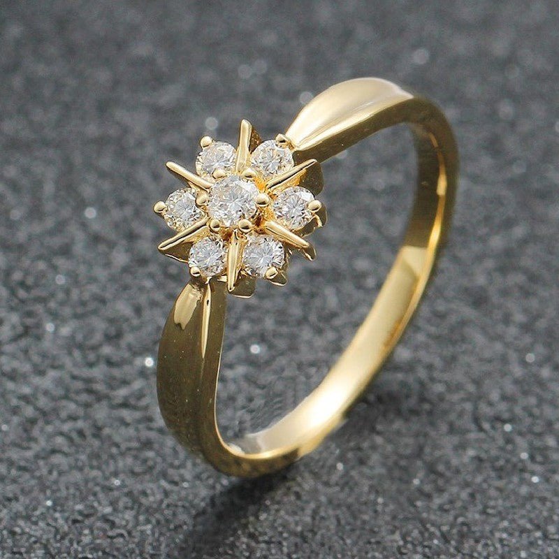 Blende Mich 18K Gold Blumenring