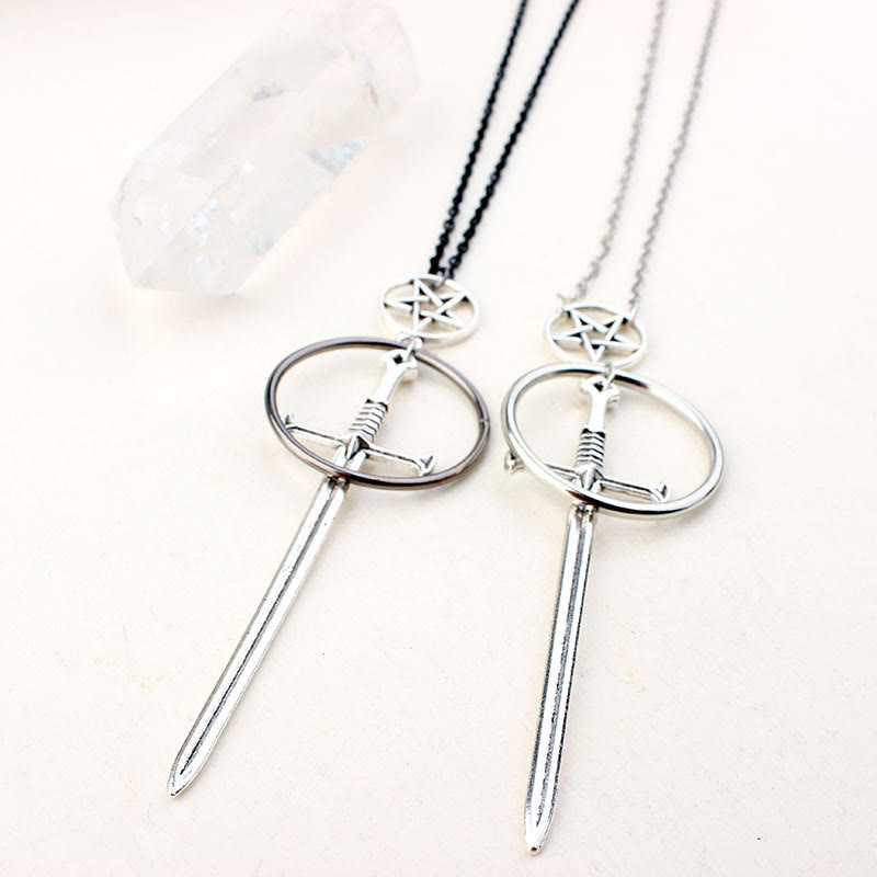 Free Heute Witch S Rites Pentagram Anhänger Die Heilige Schwertkette