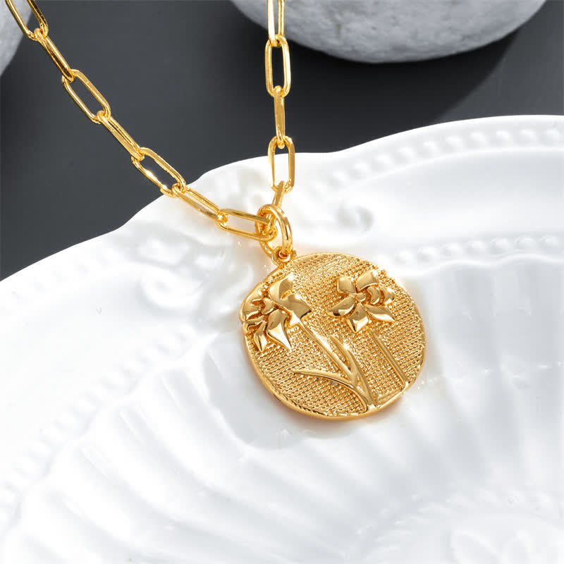 Fein Gravierte Geprägte Geburtsblume