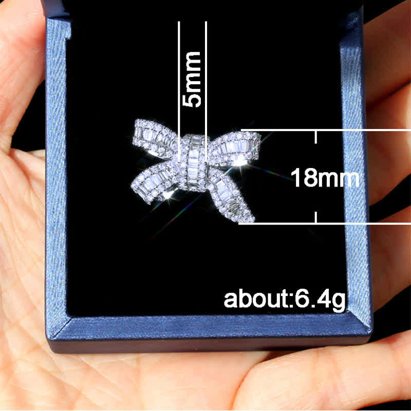 Fairy Bowknot Trapez -Zirkonring