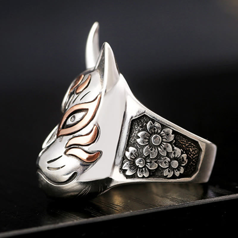 Teufel Halbgesicht Skelett Prajna Ghost Ring