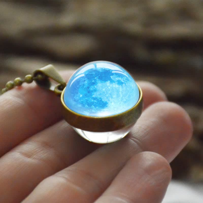 Farben Mondglas Kugel Halskette