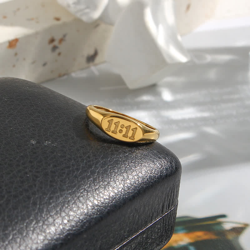 11 11 Engelsnummer Zierkette Und Ring