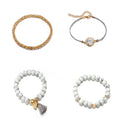 Bohemia Herz Quasten Perlenarmband für Frauen Handgefertigtes verstellbares Perlenketten Armband Set Schmuck Pulsera
