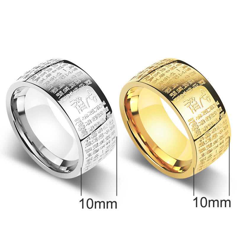 Chavri FengShui Buddhismus Antiker Herz-Sutra-Glücksring