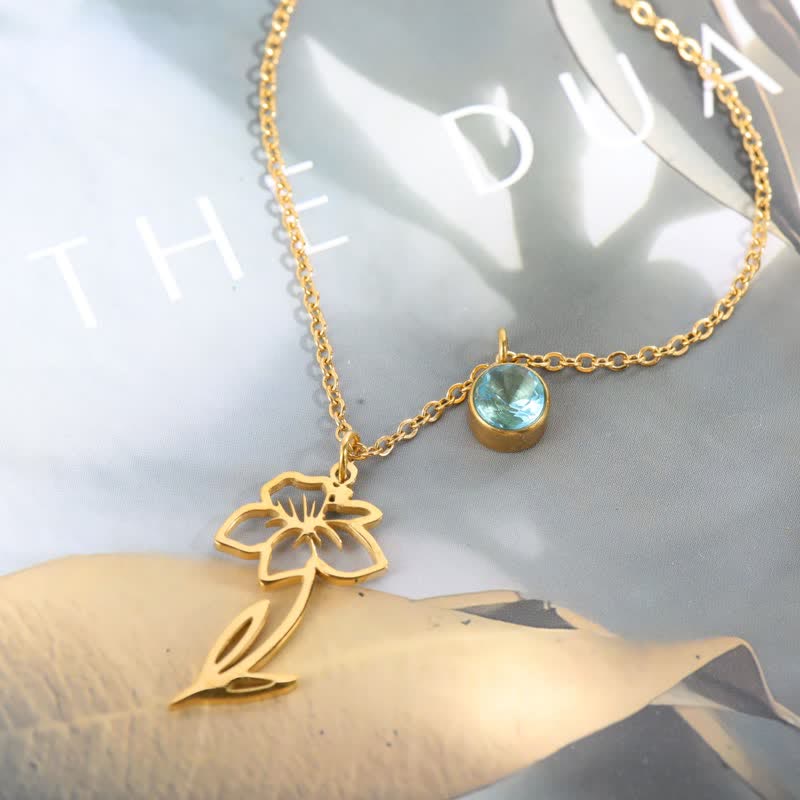 Geschnitzte Dreidimensionale Geburtsblumenkette Geschnitzt