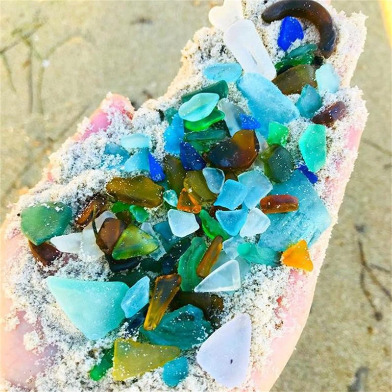 Kostenlos Offenbarer Rahmen Sea Glass Halskette