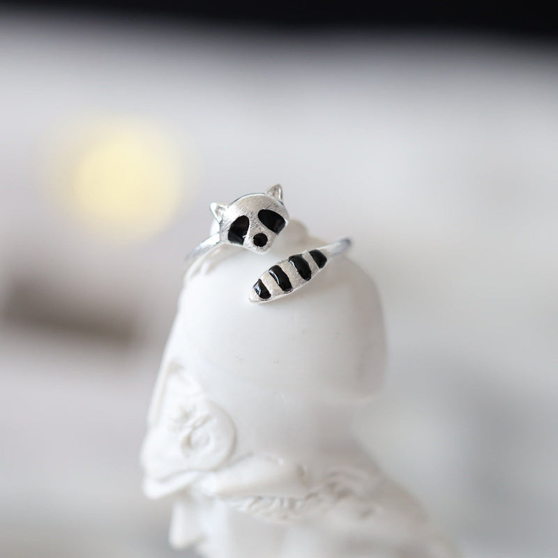 Frei Heute Innere Weisheit Süßer Waschbär Ring