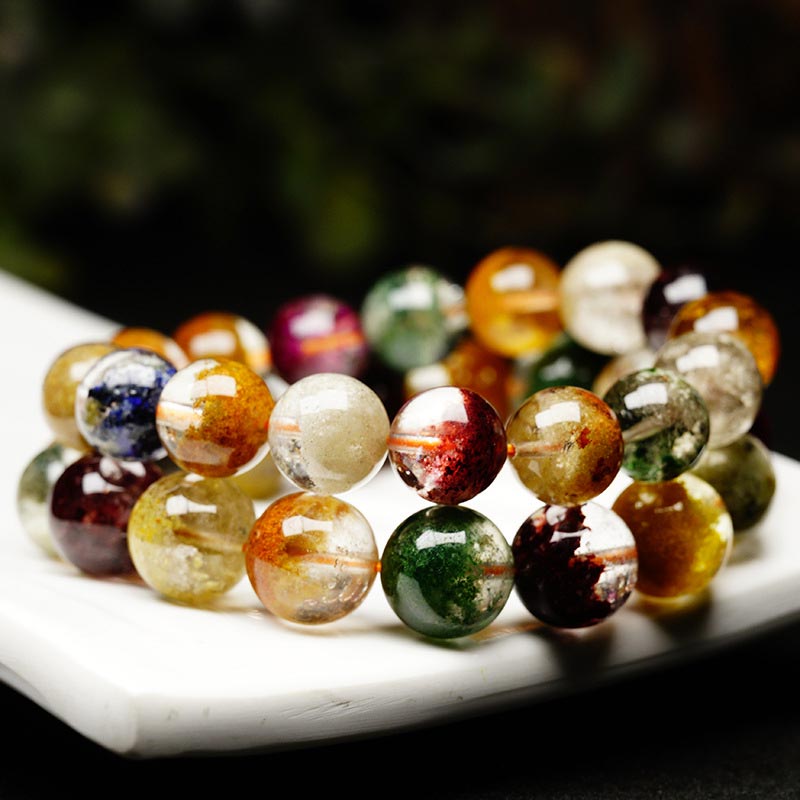 Chavri natürliches Liebesarmband mit verschiedenen Edelsteinkristallen