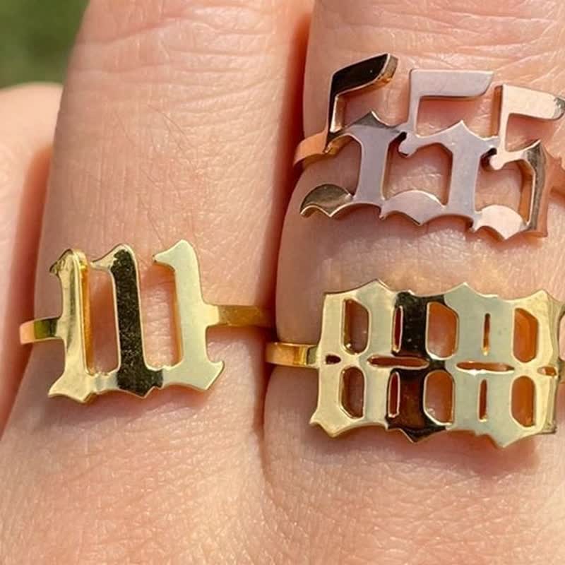 Engelsnummer Minimalistischer Glücksring