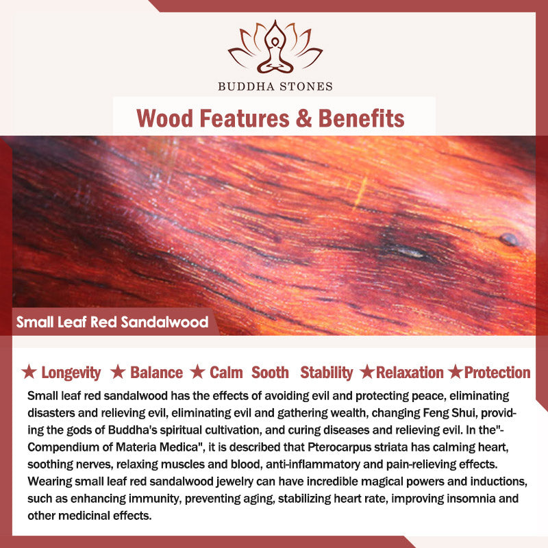 Chavri 108 Mala-Perlen, tibetisches kleines Blatt, rotes Sandelholz, Lotus-Balance-Armband