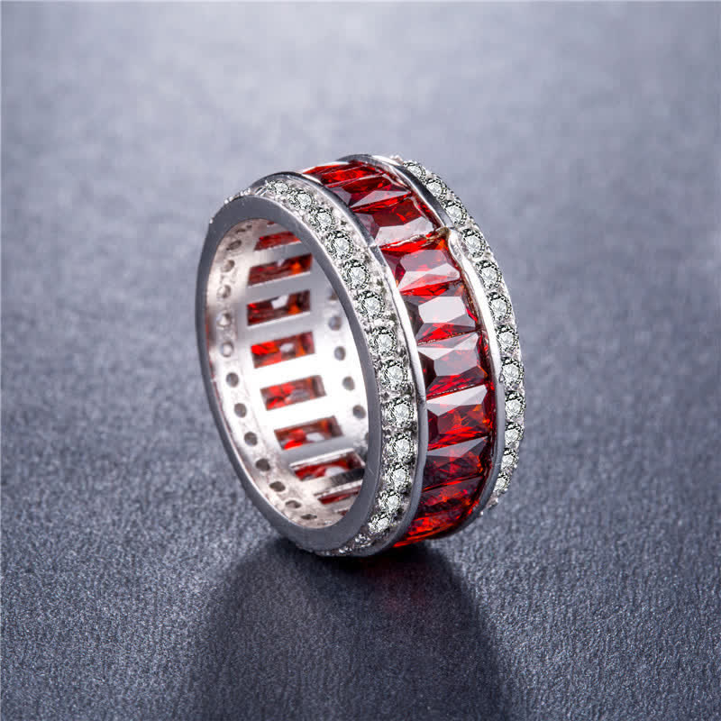 Chromatischer Farbe Quadratischer Zirkonring