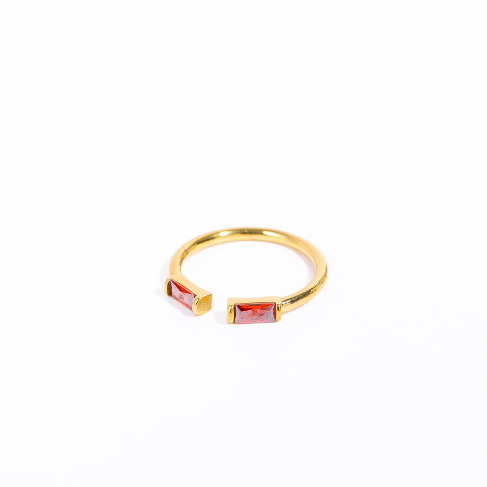 Doppelbaguette Geburtssteinring