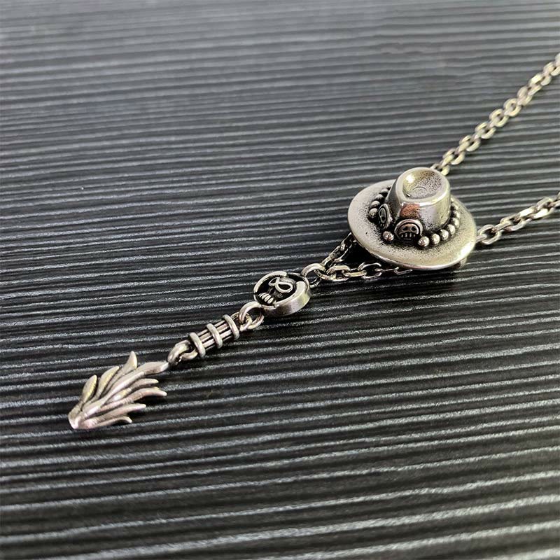 Anime -Schädel Mit Strohhutpiratenkette