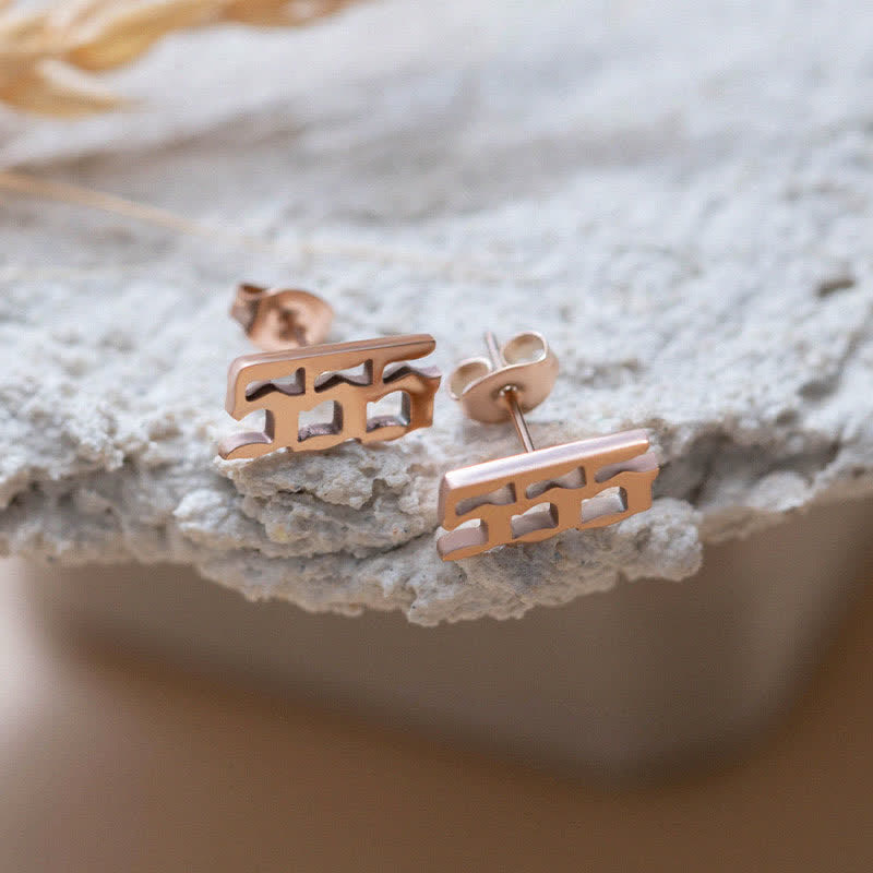 Engelszahl Minimalistische Ohrringe