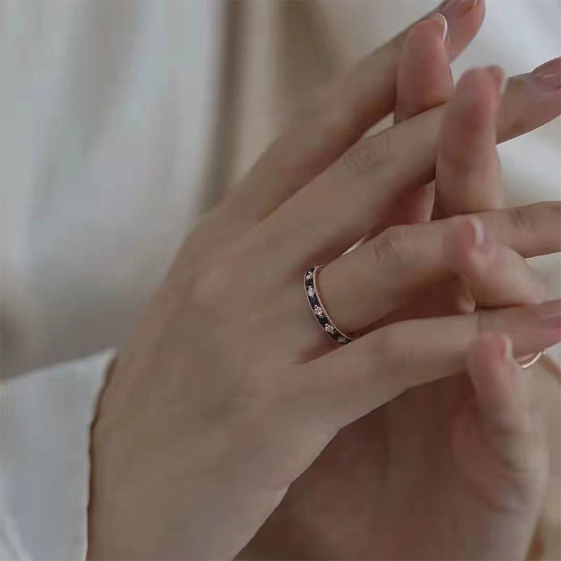 Frei Heute Plattiert S925 Silber Sapphire Mosambik Diamond Simple Ring