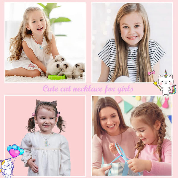 Süße Bunte Kitty Cat Halskette