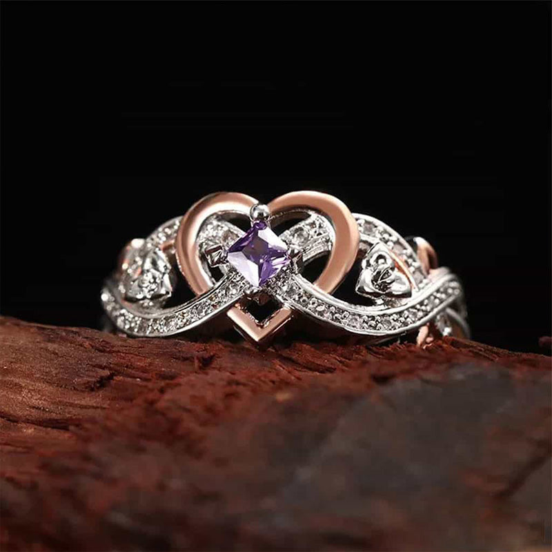 Februar Amethyst Birthstone Ring