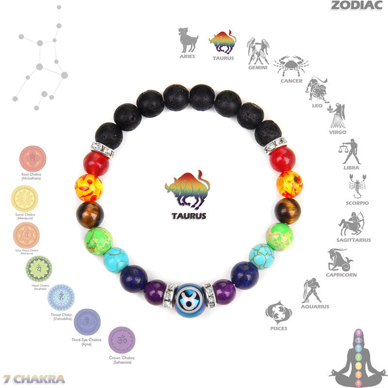 Chakra Zwölf Zodiac -Armband