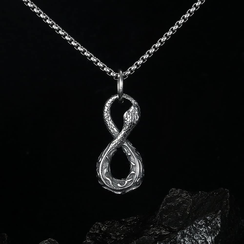Unendliche Kraftmänner Infinity Snake Halskette