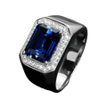 Göttlich In Blauen Männern Saphirring