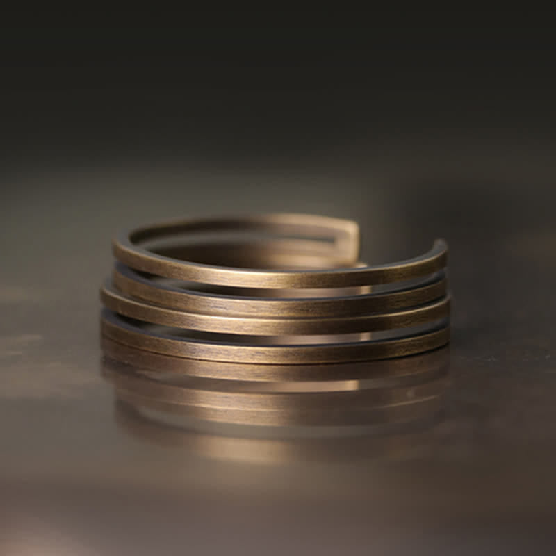 Chavri Rustikales Kupfer-Glücks-Wikinger-Manschettenarmband