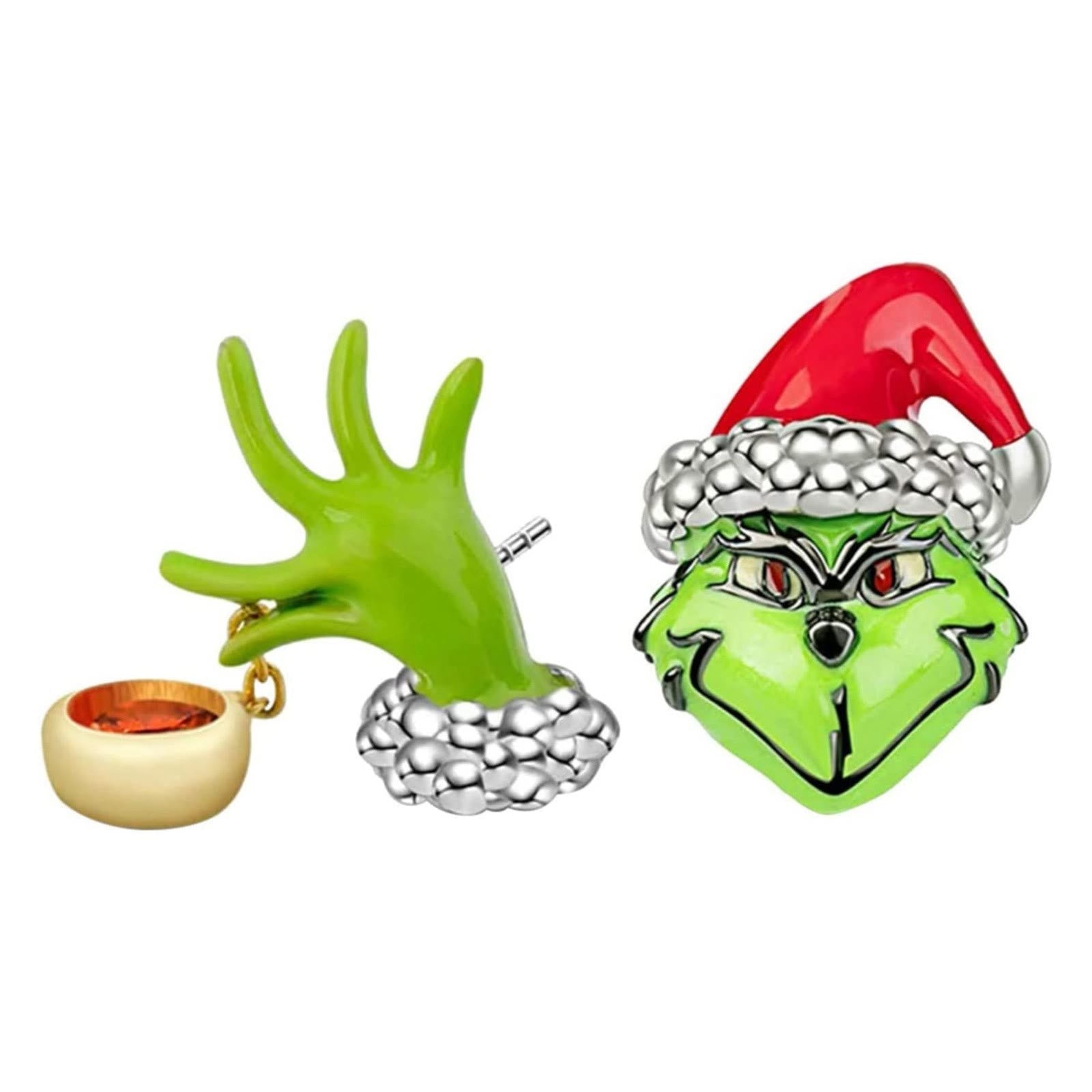 Weihnachtshut Herz Peridot Halskette Ohrringe