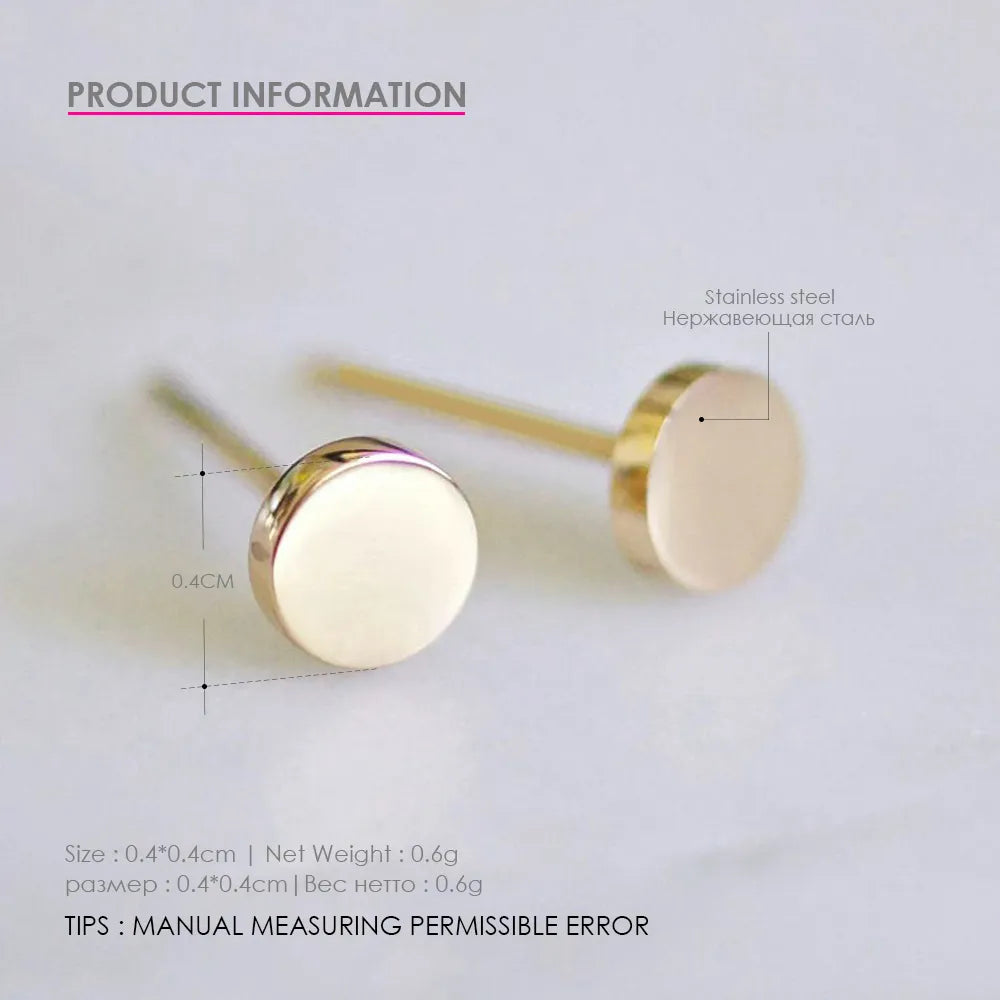 Goldohrringe für Frauen aus Edelstahl | Minimalistische Edelstahlohrringe - Damen